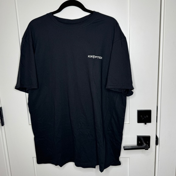 Kryptek Mens XL T-Shirt Black Spartan American Flag Graphic Tee NWT - Picture 1 of 4